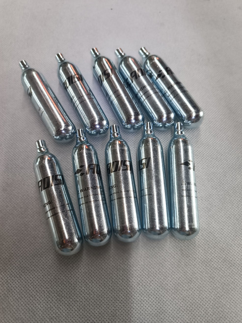 漆彈槍高壓氣體鋼瓶 輕巧便攜 穩定輸出 多型號適用, 銀, 10個