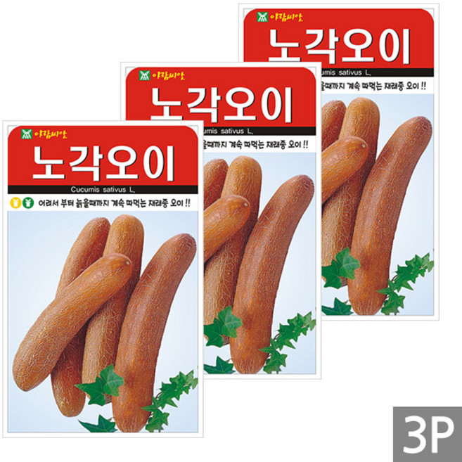 세인화분 노각오이 50립 - 노각 늙은 오이 씨 씨앗, 3개