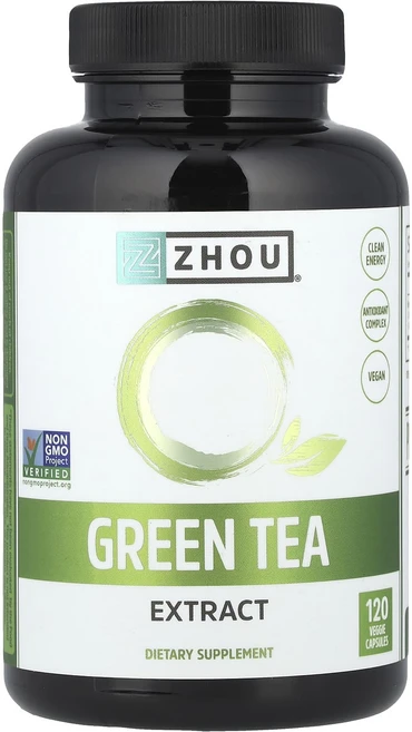 Zhou Nutrition 녹차 추출물 베지캡슐 120정, 6개 - 쿠팡