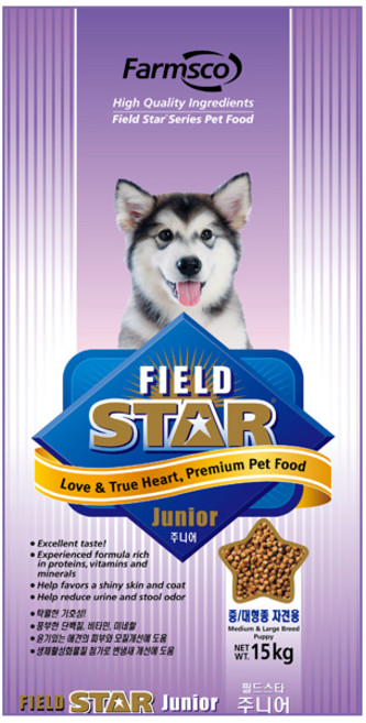 팜스코 필드스타 주니어 15kg 전연령 애견 강아지사료 진도 진돗개 대형견 개사료, 1개