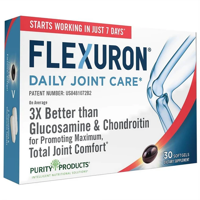 Purity Products Flexuron 퓨어리티 프로덕트 조인트 케어 글루코사민 30정, 1개 - 쿠팡