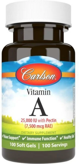 비타민D 칼슨 랩스 비타민 A 펙틴 25000 U 소프트젤 100개, 1개, 100정 - 쿠팡