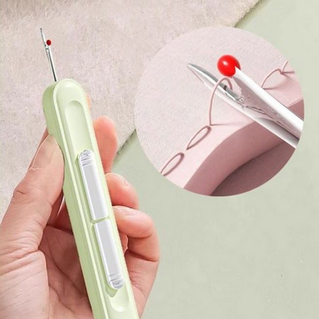 1+1 헬스와미 2IN1 바느질 도구 실밥 제거기 바늘 실끼우개 휴대용, 1개