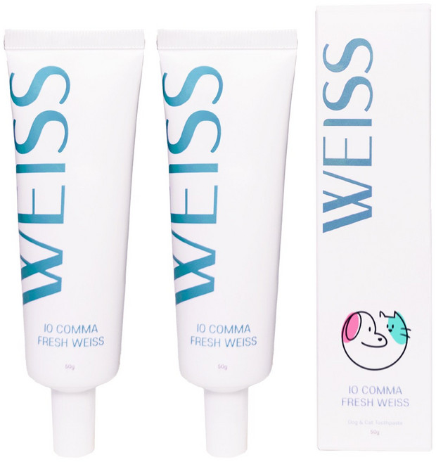 아이오콤마 강아지 PDRN 임상균주 무향 프레쉬바이스 치약, 2개, 50g