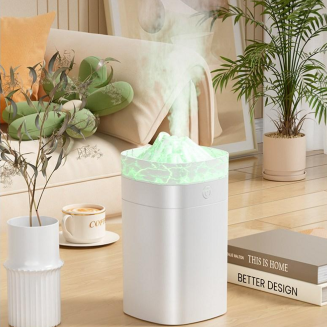 DS 무드등 가습기 나노미스트 저소음 초음파 대용량 가습, 화이트