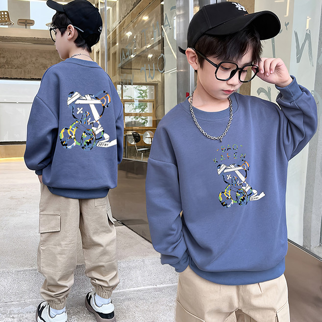 베비포 초중생 캐릭터 프린팅 맨투맨 -ED6