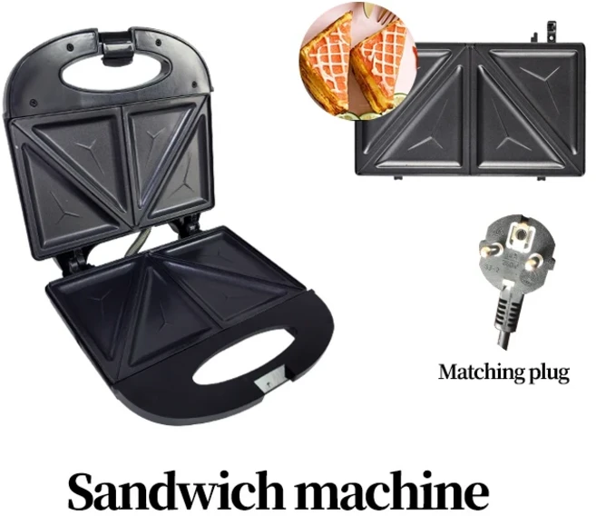 750w 와플 메이커 주방 전기 아침 식사 메이커 만화 샌드위치 메이커 홈 도넛 메이커 너트 플레이트 메이커, 06 Sandwich maker