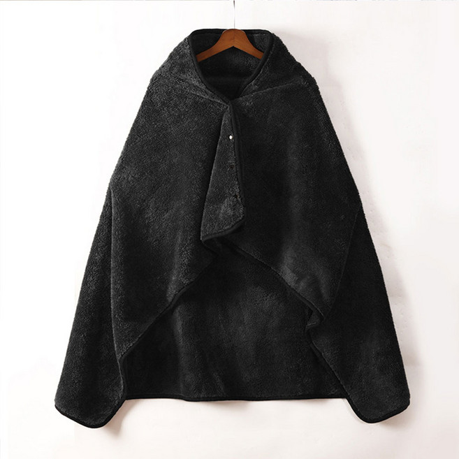 무드바이브 두꺼운 극세사 망토 똑딱이 담요 학교 밍크 입는 대형 후드 차량 양털 밍크 무릎 캐릭터 겨울 크리스마스 캠핑 이불