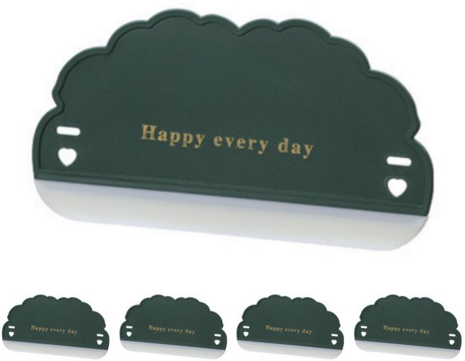 아트위브 다용도 물기제거 욕실 주방 유리창 실리콘 미니 스퀴지, 심플그린, 5개