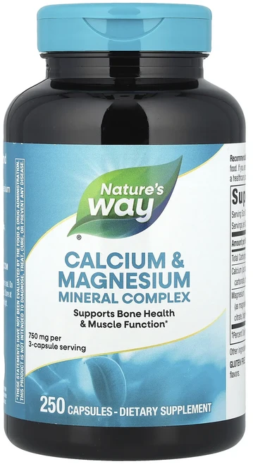 Nature's Way 칼슘 및 마그네슘 미네랄 복합체 캡슐 250정, NaturesWay칼슘및마그네슘미네랄복합체캡슐250정, 1개 - 쿠팡