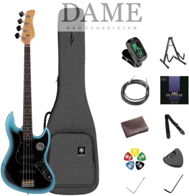 데임 Dame VS5 입문용 재즈 베이스, 다크나이트, 1개