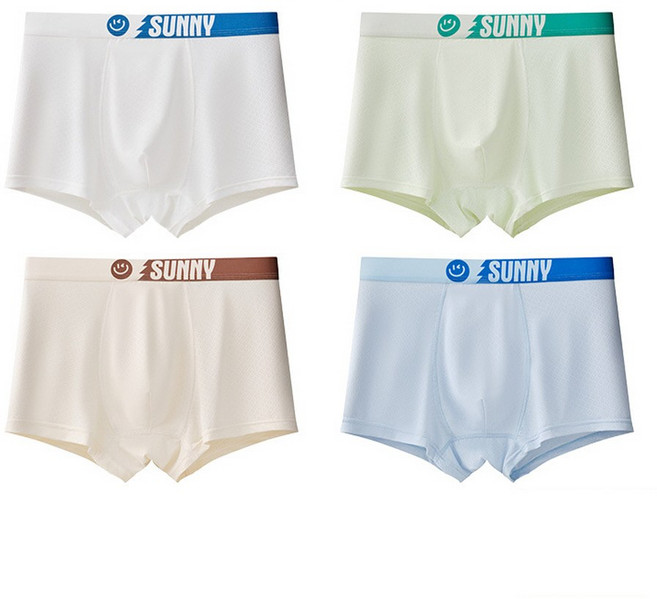 블리스8 SUNNY 부드러운 주니어 남학생 사각 드로즈 팬티 4종세트