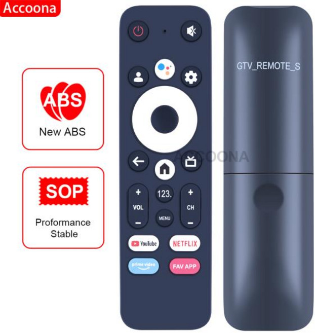 Google TV 스트리밍 미디어 플레이어 GTV-REMOTE-S용 음성 원격 제어, 한개옵션0, 1개