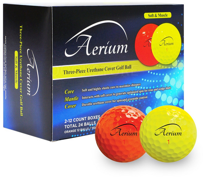 에어리움 3피스 컬러 골프공 24개, 24개입, 혼합, 1개
