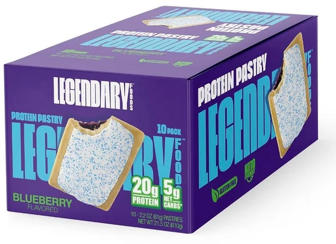 단백질 페이스트리 - 저탄수화물 무설탕 케토 친화적 블루베리 (휴대용 10개), 단백질 페이스트리 저탄수화물 무설탕 케토 친화적 블루베 - 쿠팡