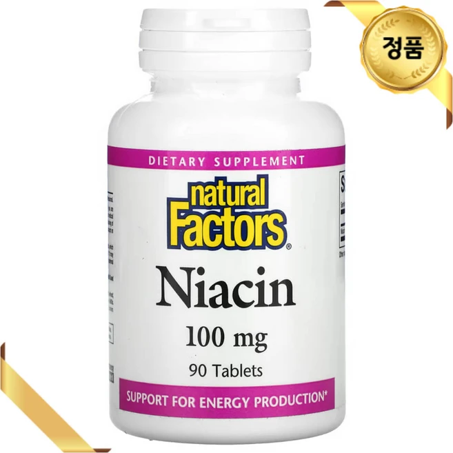 네추럴팩터스 니아신 100mg 타블렛, 1개, 90정 - 쿠팡