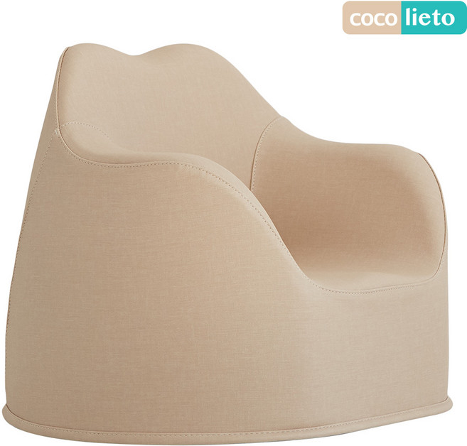 리에또 코지 유아소파 1인용 아기 돌 생일선물 아기의자, 모던 헤이즐넛, 1개