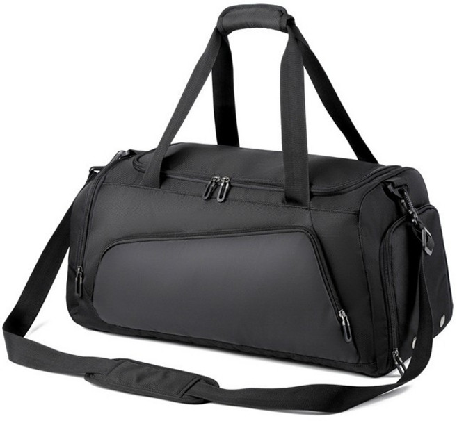 자크앤 대용량 더블백 여행가방 스포츠 보스턴백, 블랙, 1개