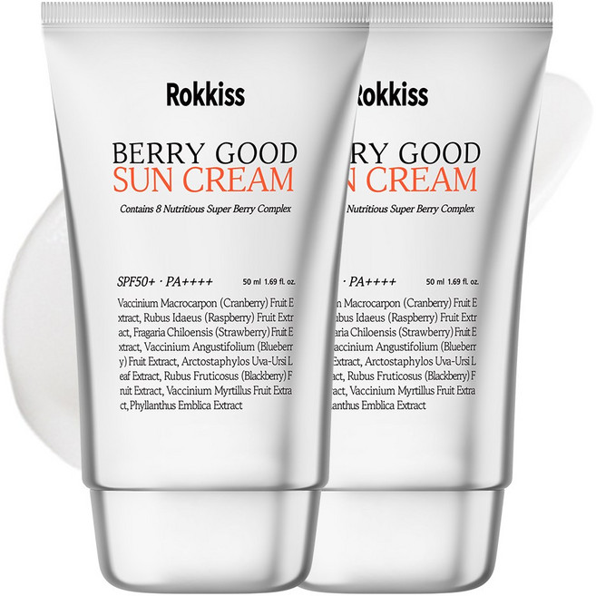 록키스 베리 굿 유무기자차 선크림 SPF50+ PA++++, 50ml, 2개