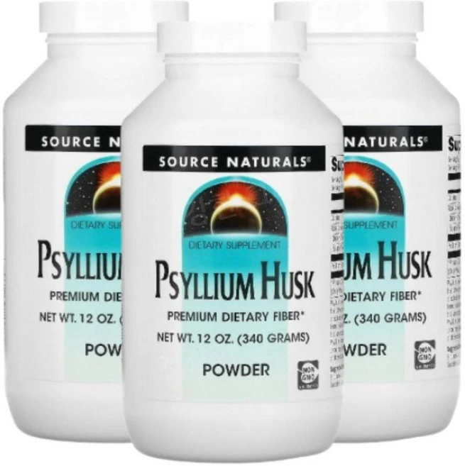 SourceNaturals PsylliumHusk 차전자피 파우더 분말 340g 3개 - 쿠팡
