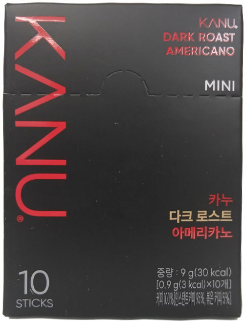 카누 다크 로스트 아메리카노 미니 원두커피믹스, 900mg, 10개입, 4개