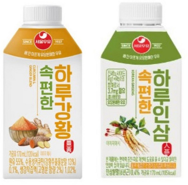 서울우유 속편한 하루인삼, 170ml