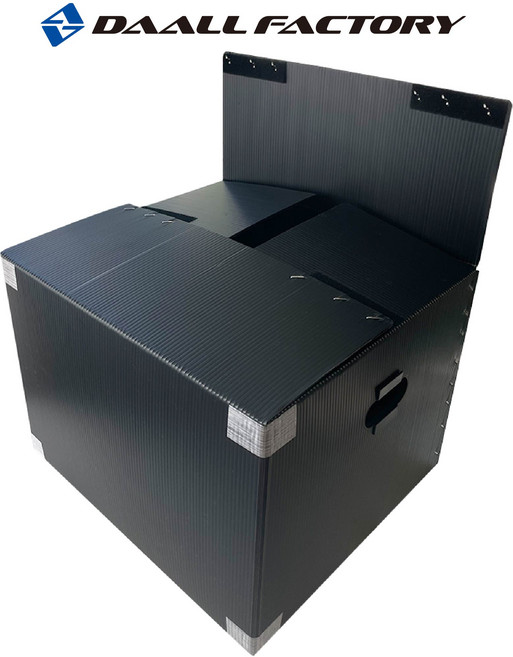 이사박스 5호 5개묶음 이사짐 이삿짐 이사용 플라스틱박스 수납정리함 단프라 포장박스, 검정, 고급벨크로형 X 5개