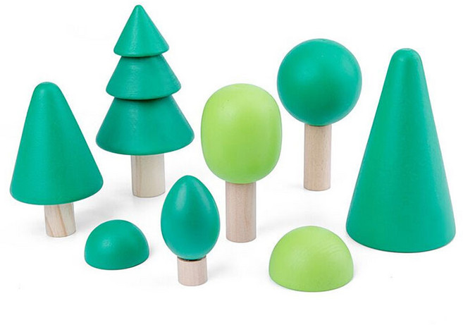 [원토이즈] 발도로프 레인보우 교구 포레스트세트 나무세트 숲블럭세트, 1개