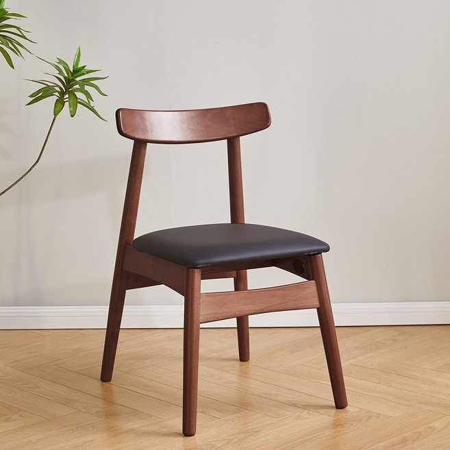 에코소라노 원목 의자 식탁 의자 인테리어 카페 체어 쿠션 등받이의자, 1개, 블랙HG-2024