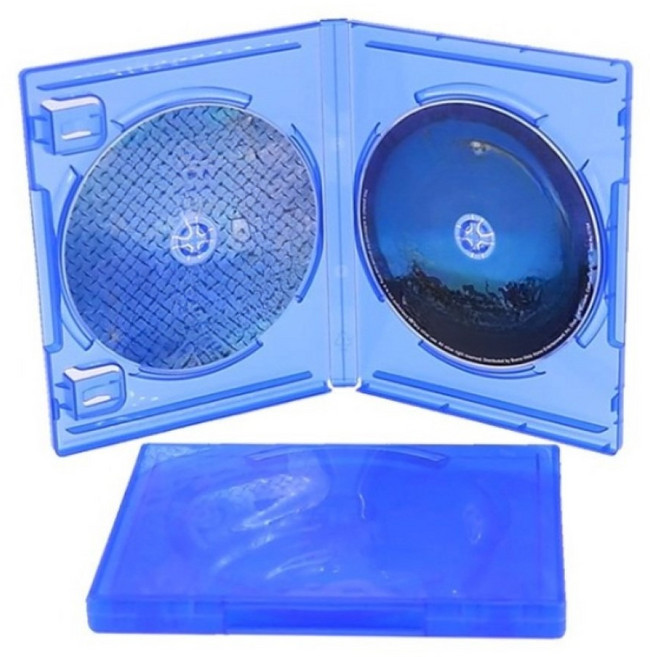 슬림 블루레이 보호 CD보관함 싱글 더블 보관 DVD 수납 CD 케이스, 화이트 더블, 1개