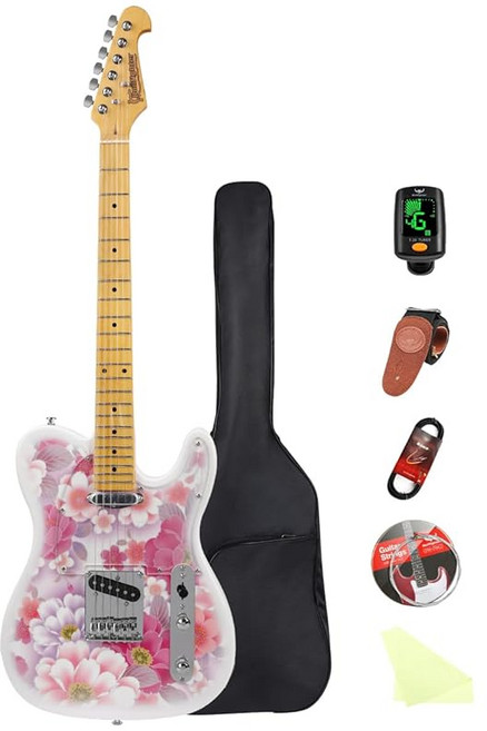 Bullfighter 일렉트릭 기타 TL 텔레캐스터 성인 초보자 세트 록프로퍼포먼스 일렉트릭 기타 세트 TL타입 SS 픽업 (penoy)