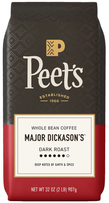 피츠 커피 메이저 딕카슨스 블렌드 다크 로스트 홀빈 커피 907g, 1개, 홀빈(분쇄안함)