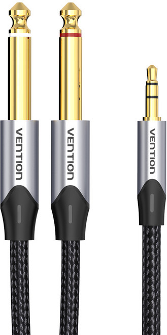 벤션 프리미엄 3.5mm to 2 6.5mm 6.35mm 오디오 케이블, BARHF 1m