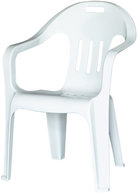 공룡플라스틱 플라스틱의자 편의점 간이 야외 행사용 등받이 팔걸이 웰빙 1개, 웰빙의자 1개(흰색)