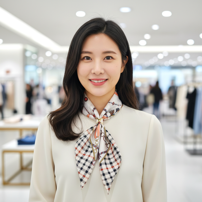 닥스 면실크 손수건 쁘띠 스카프 [스카프링 사은품]