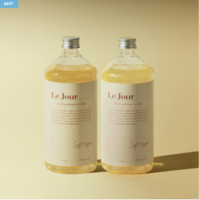 르주르 소프트 베이비 세트 아기세탁세제 + 유아섬유유연제, 1개