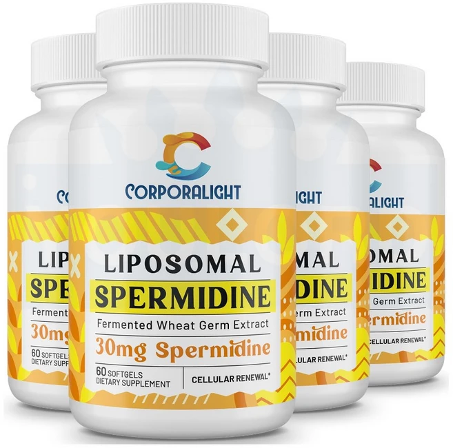 CORPORALIGHT 리포좀 스퍼미딘 스페르미딘 30ml 소프트겔, 4개, 60정 - 쿠팡
