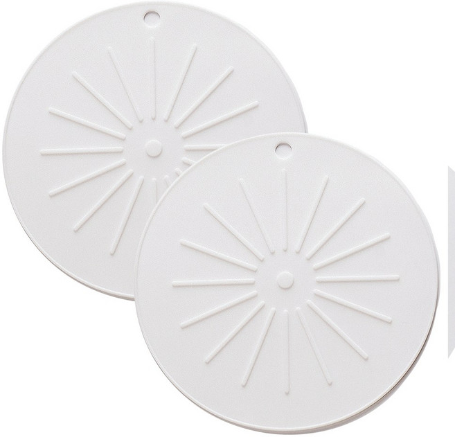 리빙안 실리콘 인덕션 보호매트 대, 2개, 화이트