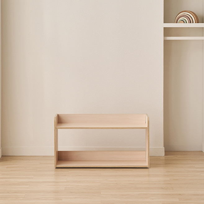 삼익가구 NEW 키디즈 어린이 아동 책장 교구장 책꽂이, 01. 내추럴, 800 2단 교구장