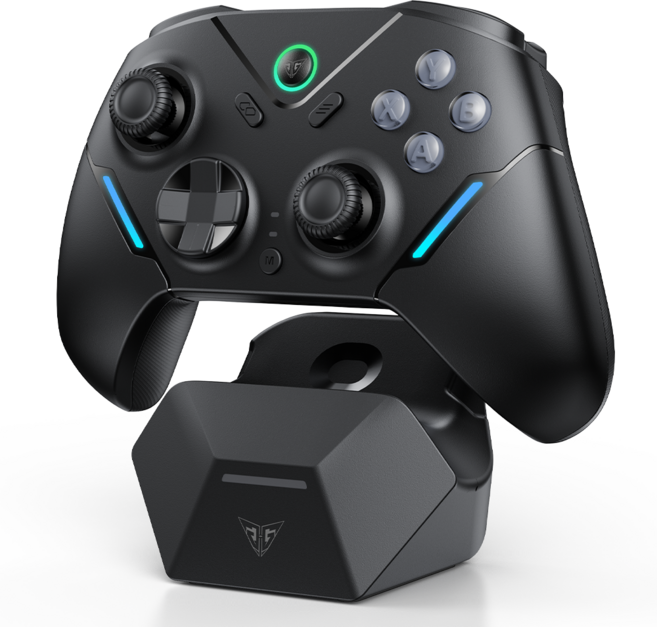 JAMJAKE 무선 게임패드 JXPro 컨트롤러 홀센서 PC 스위치2 모바일 호환 저지연 조이스틱, 1개, JXPro-블랙(충전 도크 포함)