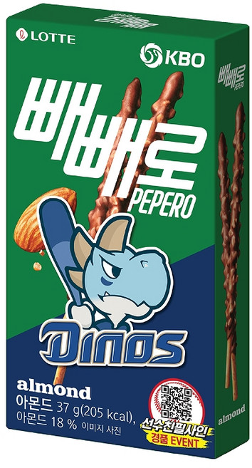 KBO X 아몬드 빼빼로 NC 다이노스, 37g, 30개