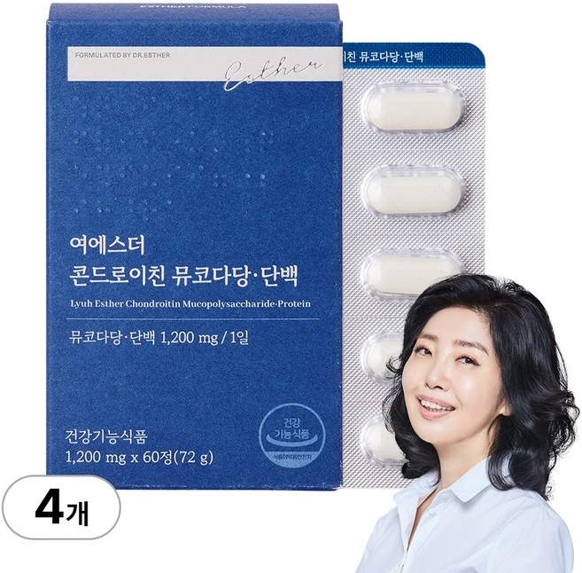 [본사직영] 여에스더 소연골 콘드로이친 뮤코다당&단백 (관절&연골 건강 기능성), 4세트, 60정 - 쿠팡