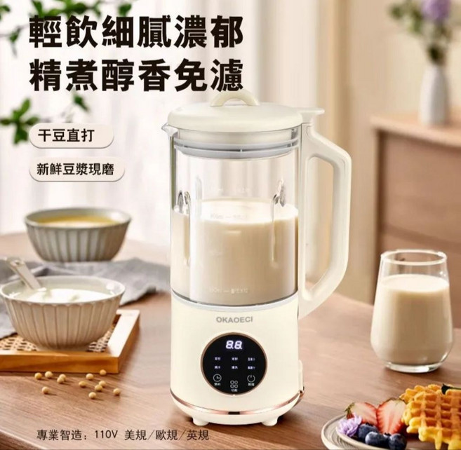 OKAOECI 沃科奇 智能碰壁豆漿機, 玻璃款1.2, 806-1.2L