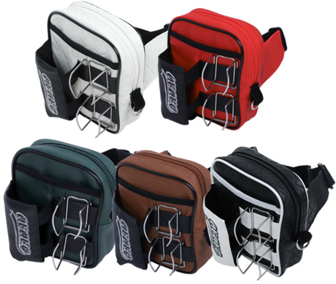 [어베이브] 파크골프백 솔리드 힙색 파크골프 파우치 가방, 레드, 1개