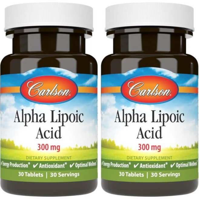 에너지 젤 충전 칼슨 알파 리포산 300mg 생산 만능 제 30정 (2팩), 30 Count (Pack of 2) - 쿠팡