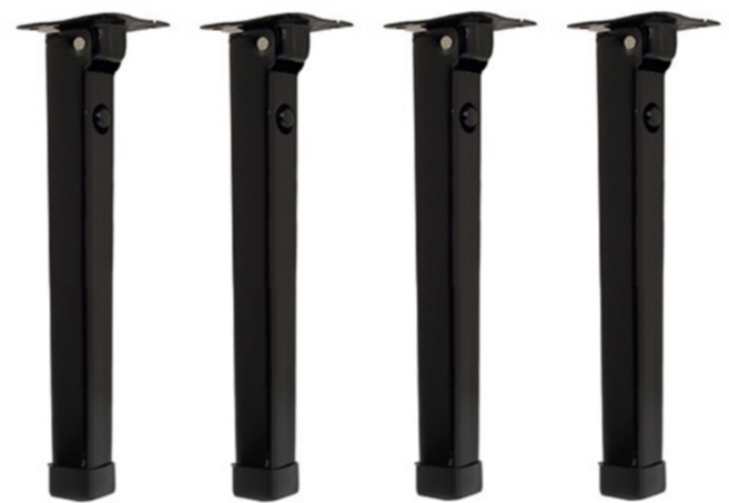 철부자 접이식상다리 철좌탁다리 좌식다리, 4개, 블랙