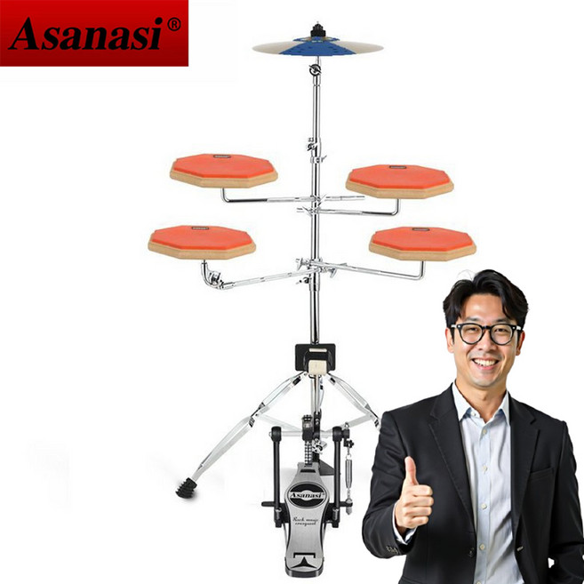 ASANASI 연습용 드럼패드 가정용 미니 드럼 세트, 1개