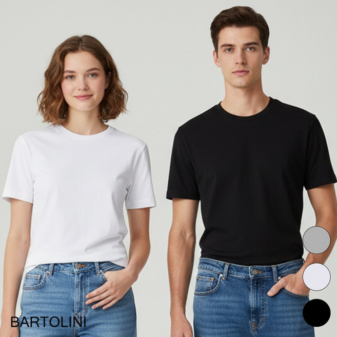 바톨리니 순면 라운드 반팔 티셔츠 3팩 30수 (3컬러)(95~125)