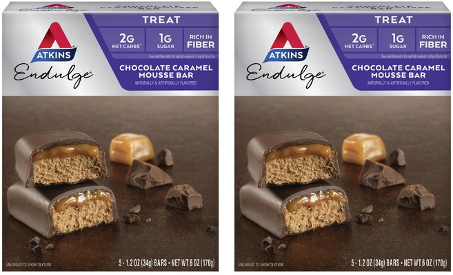 앳킨스 초콜릿 캐러멜 무스 바 5개입, 170g, 2개 - 쿠팡