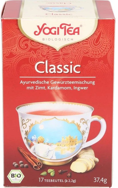 독일 요기티 Yogi Tea Classic Chai 클래식 차이 허브차, 2.2g, 17개입, 5개 - 쿠팡
